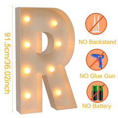 91.5cm Giant LED Letter Light Frame Box – DIY Party Decor