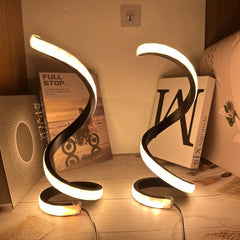 2025 LED Modern Deformable Spiral Bedside Table Lamp