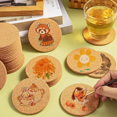 Natural Round Cork Coaster – Non-Slip Heat Insulation Pad