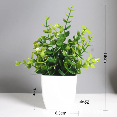 Artificial Eucalyptus Bonsai Potted Plant – Indoor & Outdoor Decor