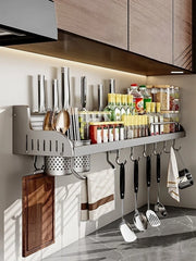 Kitchen Spice & Knife Holder with Spoon and Chopstick Organizer