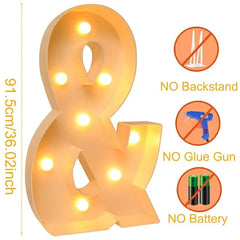 91.5cm Giant LED Letter Light Frame Box – DIY Party Decor