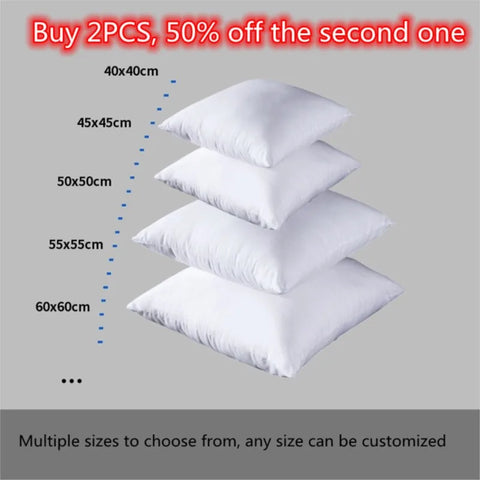 Standard White Bounce-Back Pillow Cushion Core for Sofa & Car Seat