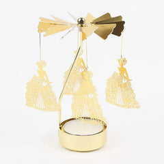Metal Rotating Candle Holder – Christmas & Party Decoration