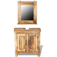 Solid Mango Wood Bathroom Furniture Set