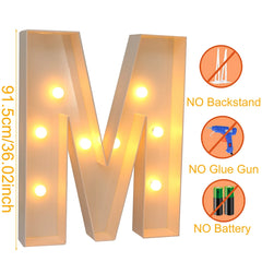 91.5cm Giant LED Letter Light Frame Box – DIY Party Decor