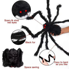 Giant Plush Halloween Spider Decoration – 30 to 200cm