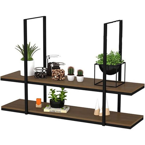 Ceiling Hanging Iron Art Floating Shelves for Plants & Decor