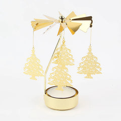Metal Rotating Candle Holder – Christmas & Party Decoration