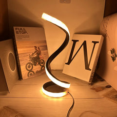 2025 LED Modern Deformable Spiral Bedside Table Lamp